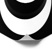 Optische Illusion schwarz-weiß Poster (Ecke)