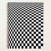 Optische Illusion Schwarz-Weiß-Prüfmuster Planer (Vorderseite)