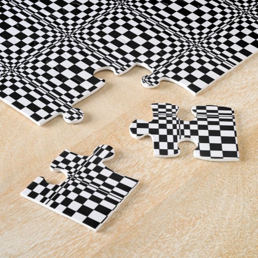 Optische Illusion schwarz-weiß Puzzle (Seite)
