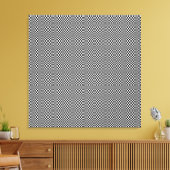 optische Illusion Schwarz-Weiß-überzogene Leinwand (Insitu (Wohnzimmer))