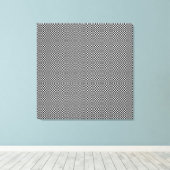 optische Illusion Schwarz-Weiß-überzogene Leinwand (Insitu (Holzboden))