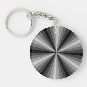 Optische Illusion Schwarzer Akryllischer Schlüssel Schlüsselanhänger
