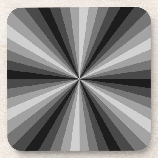 Optische Illusion Schwarzer Quadrat-Untersetzer Untersetzer (Vorderseite)