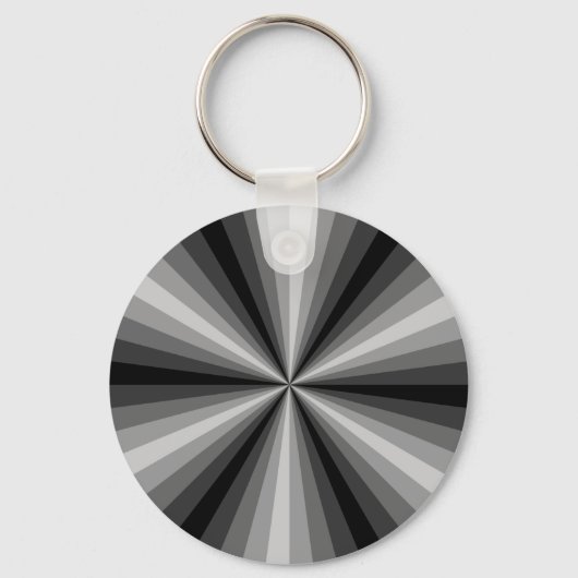 Optische Illusion Schwarzer Schlüsselanhänger (Vorderseite)