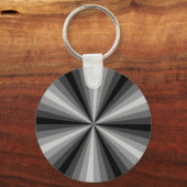 Optische Illusion Schwarzer Schlüsselanhänger (Vorderseite)