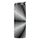 Optische Illusion Schwarzer Thermaltumbler Thermosbecher (Nach links gedreht)