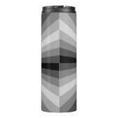Optische Illusion Schwarzer Thermaltumbler Thermosbecher (Rückseite)