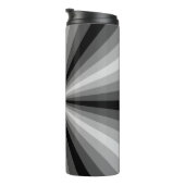 Optische Illusion Schwarzer Thermaltumbler Thermosbecher (Nach rechts gedreht)
