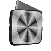 Optische Illusion - schwarzes Notebook Laptopschutzhülle (Vorne Rechts)
