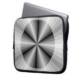 Optische Illusion - schwarzes Notebook Laptopschutzhülle (Vorderseite Links)