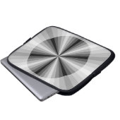 Optische Illusion - schwarzes Notebook Laptopschutzhülle (Vorne Knopf)
