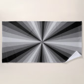 Optische Illusion Schwarzes Strandtuch (Vorderseite)