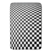 optische Illusion Schwarzweiß-Schachbrett Badematte (Vorderseite Vertikal)