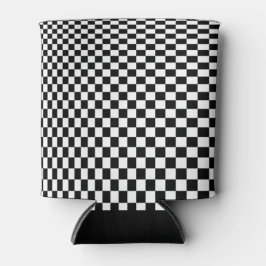 optische Illusion Schwarzweiß-Schachbrett Dosenkühler