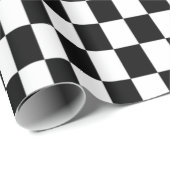 optische Illusion Schwarzweiß-Schachbrett Geschenkpapier (Rolleneckpunkt)