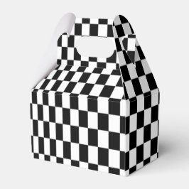 optische Illusion Schwarzweiß-Schachbrett Geschenkschachtel