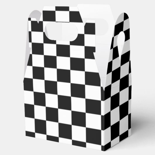 optische Illusion Schwarzweiß-Schachbrett Geschenkschachtel (Geöffnet)