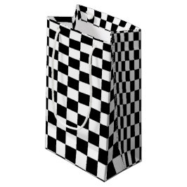 optische Illusion Schwarzweiß-Schachbrett Kleine Geschenktüte