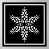 Optische Illusion Snowflake Weihnachten Elegante Poster (Vorne)