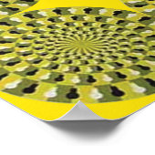 Optische Illusion - Spinnräder Poster (Ecke)