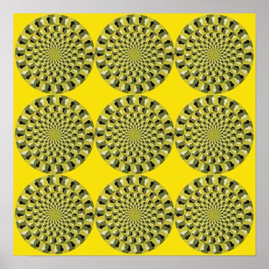 Optische Illusion - Spinnräder Poster (Vorne)