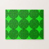 Optische Illusion Spiralmuster Neon Green Black Puzzle (Horizontal)