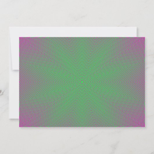 Optische Illusion Sternlinien Einladung (Vorderseite)