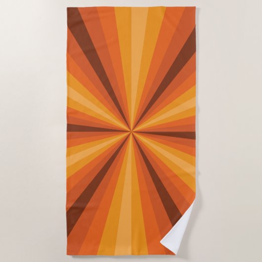 Optische Illusion Strandtuch aus Orange (Vorderseite)