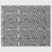 Optische Illusion: Striptes geometrisches Abstrakt Geschenkpapier (Flach)