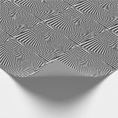 Optische Illusion: Striptes geometrisches Abstrakt Geschenkpapier (Ecke)