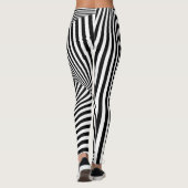 Optische Illusion: Striptes geometrisches Abstrakt Leggings (Rückseite)