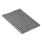 Optische Illusion: Striptes geometrisches Abstrakt Notizblock (Rechte Seite)