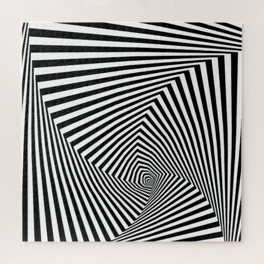 Optische Illusion: Striptes geometrisches Abstrakt Puzzle (Horizontal)