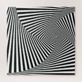 Optische Illusion: Striptes geometrisches Abstrakt Puzzle (Vertikal)