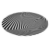 Optische Illusion: Striptes geometrisches Abstrakt Schneidebrett (Ecke)