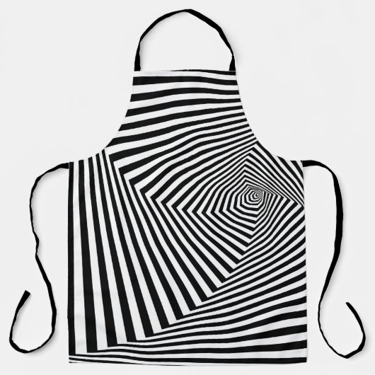 Optische Illusion: Striptes geometrisches Abstrakt Schürze (Vorderseite)