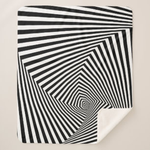 Optische Illusion: Striptes geometrisches Abstrakt Sherpadecke
