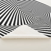 Optische Illusion: Striptes geometrisches Abstrakt Sherpadecke (3/4)