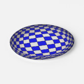 Optische Illusion Teller für blaues und weißes Spi (Schrägansicht)