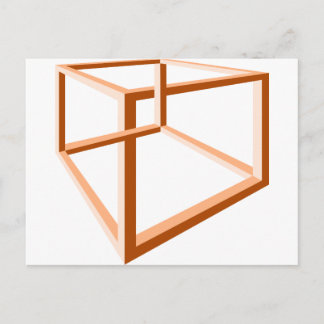 Optische Illusion Unmögliche Illusion 3d Geometrie Postkarte