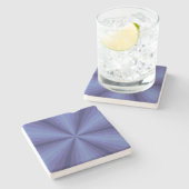 Optische Illusion Untersetzer aus blauem Stein (Seitenansicht)