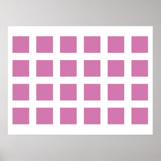 Optische Illusion Verschwinden der Punkte Magenta Poster
