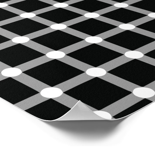 Optische Illusion Verschwinden schwarzer Punkte Poster (Ecke)