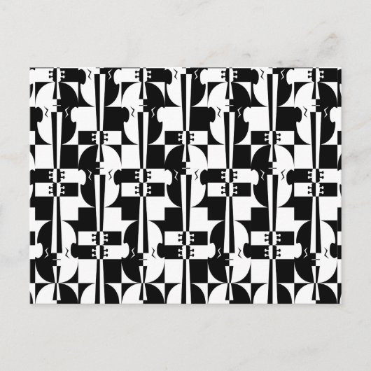 Optische Illusion Violinen Postkarte (Vorderseite)