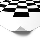 optische Illusion von B&W-Blume Poster (Ecke)