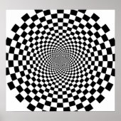optische Illusion von B&W-Blume Poster (Vorne)