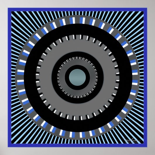 optische Illusion von Drehgebern Poster (Vorne)