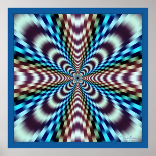 optische Illusion von Mind-Boggling Vibrationen Poster
