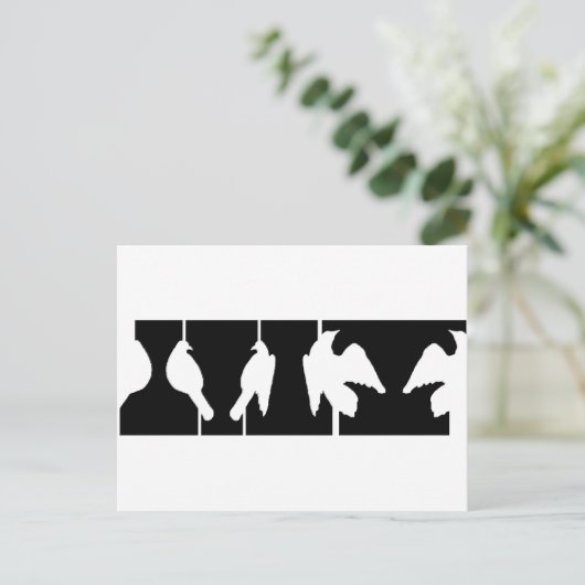 Optische Illusion von Wehen oder Vögeln, die flieg Postkarte (Stehend Vorderseite)