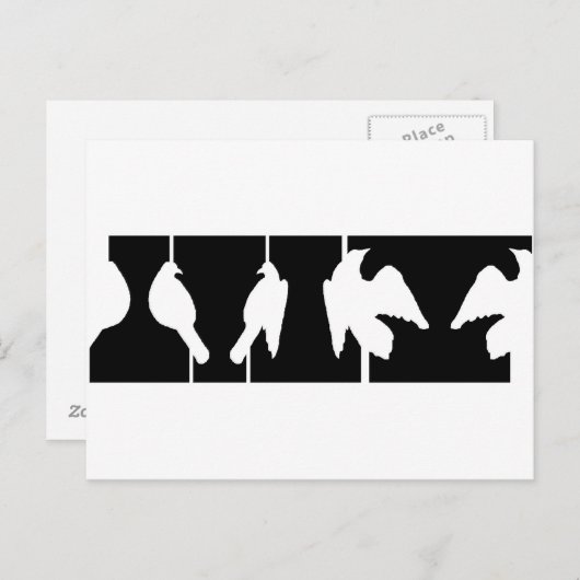 Optische Illusion von Wehen oder Vögeln, die flieg Postkarte (Vorne/Hinten)